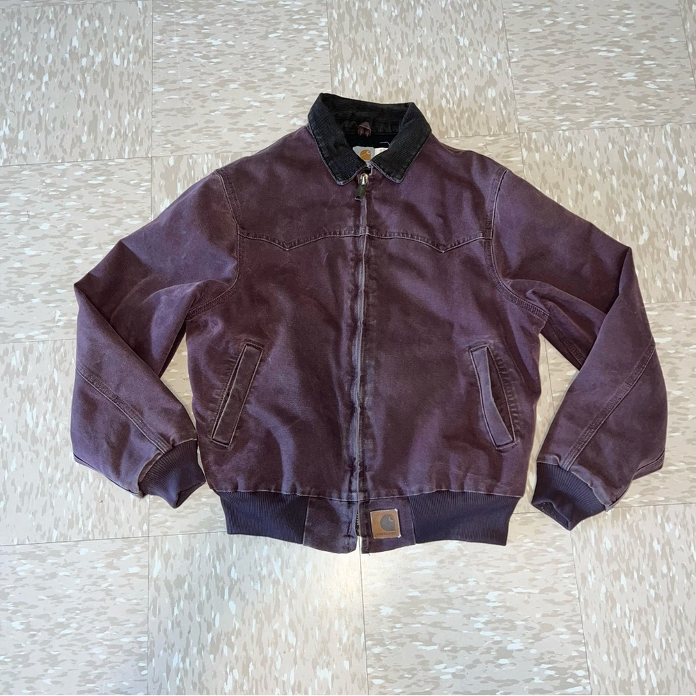 Carhartt 90s Vintage Santa Fe Quilted Flannel Sandstone Duck Jacket Medium